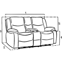 Harald Electric Recliner Sofa Black 2 Seater