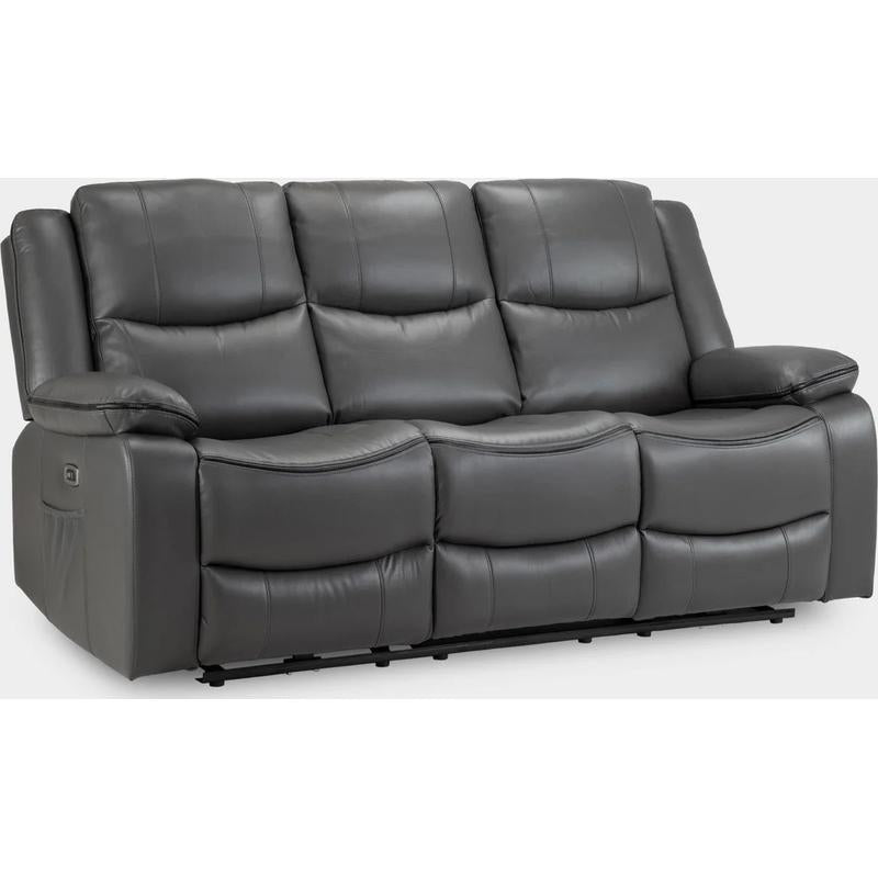 Harald Electric Recliner Sofa Grey 3 Seater