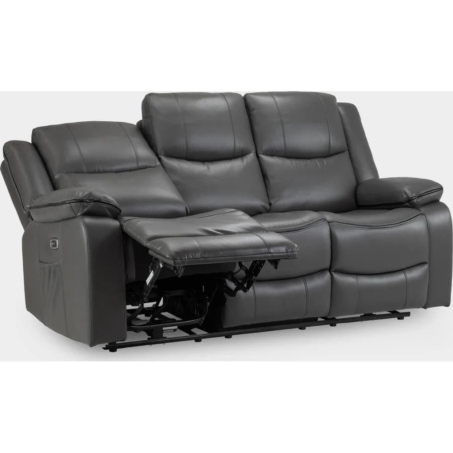 Harald Electric Recliner Sofa Grey 3 Seater