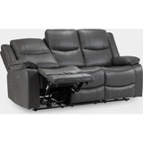 Harald Electric Recliner Sofa Grey 3 Seater