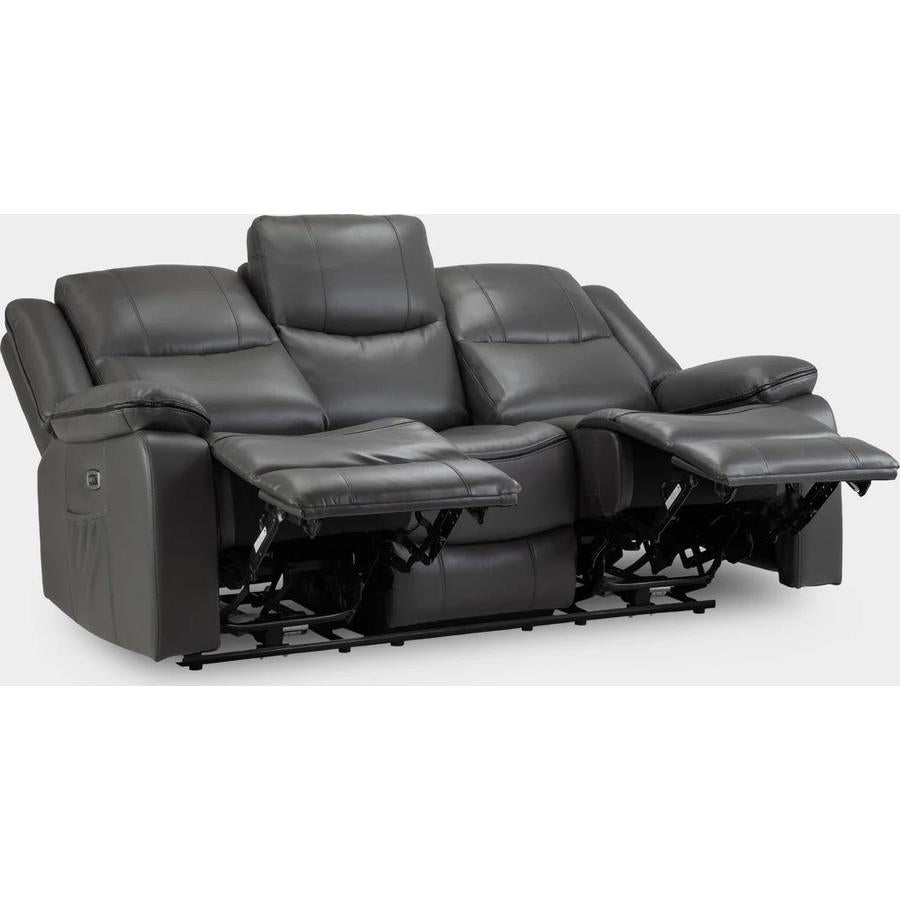 Harald Electric Recliner Sofa Grey 3 Seater
