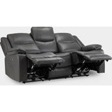 Harald Electric Recliner Sofa Grey 3 Seater