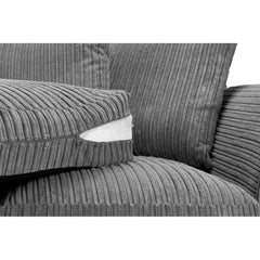 Harley Jumbo Grey Left Hand Facing Corner Sofa