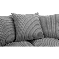 Harley Jumbo Grey Left Hand Facing Corner Sofa