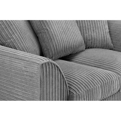 Harley Jumbo Grey Left Hand Facing Corner Sofa