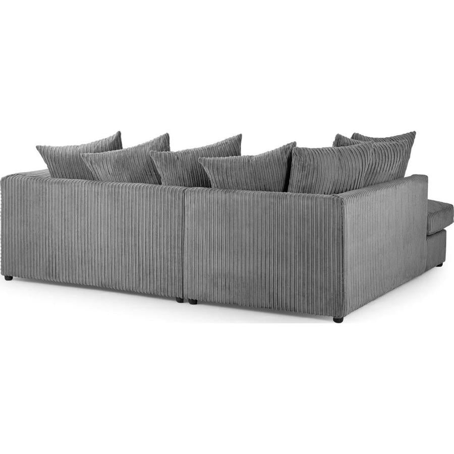 Harley Jumbo Grey Left Hand Facing Corner Sofa