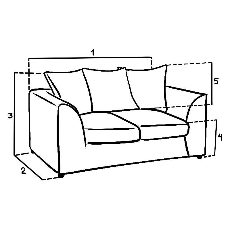 Harley Jumbo Grey 2 Seater Sofa