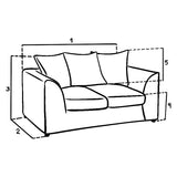 Harley Jumbo Grey 2 Seater Sofa