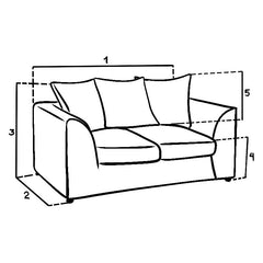 Harley Jumbo Grey 2 Seater Sofa