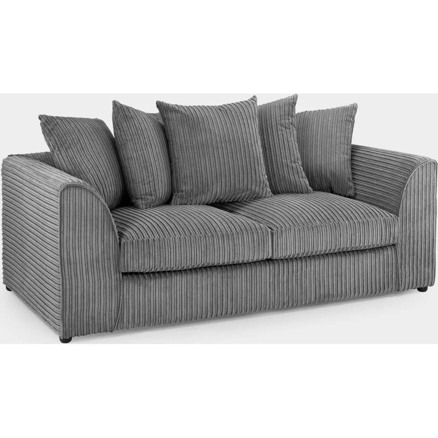 Harley Jumbo Sofa Grey 3 Seater