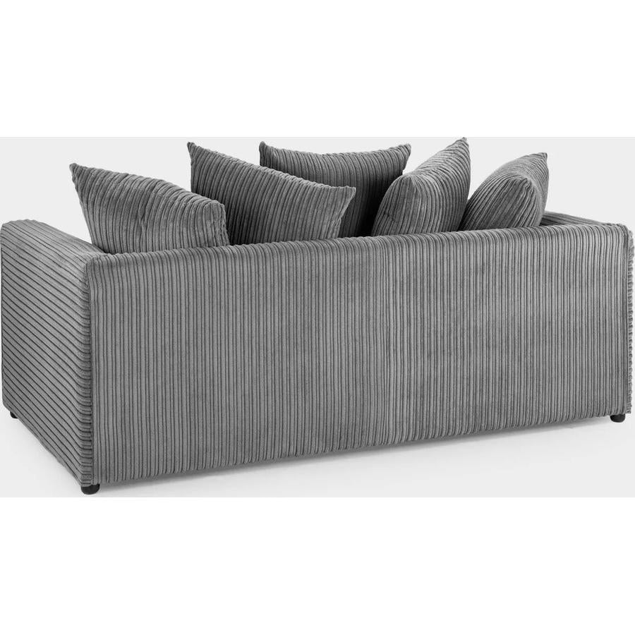 Harley Jumbo Sofa Grey 3 Seater