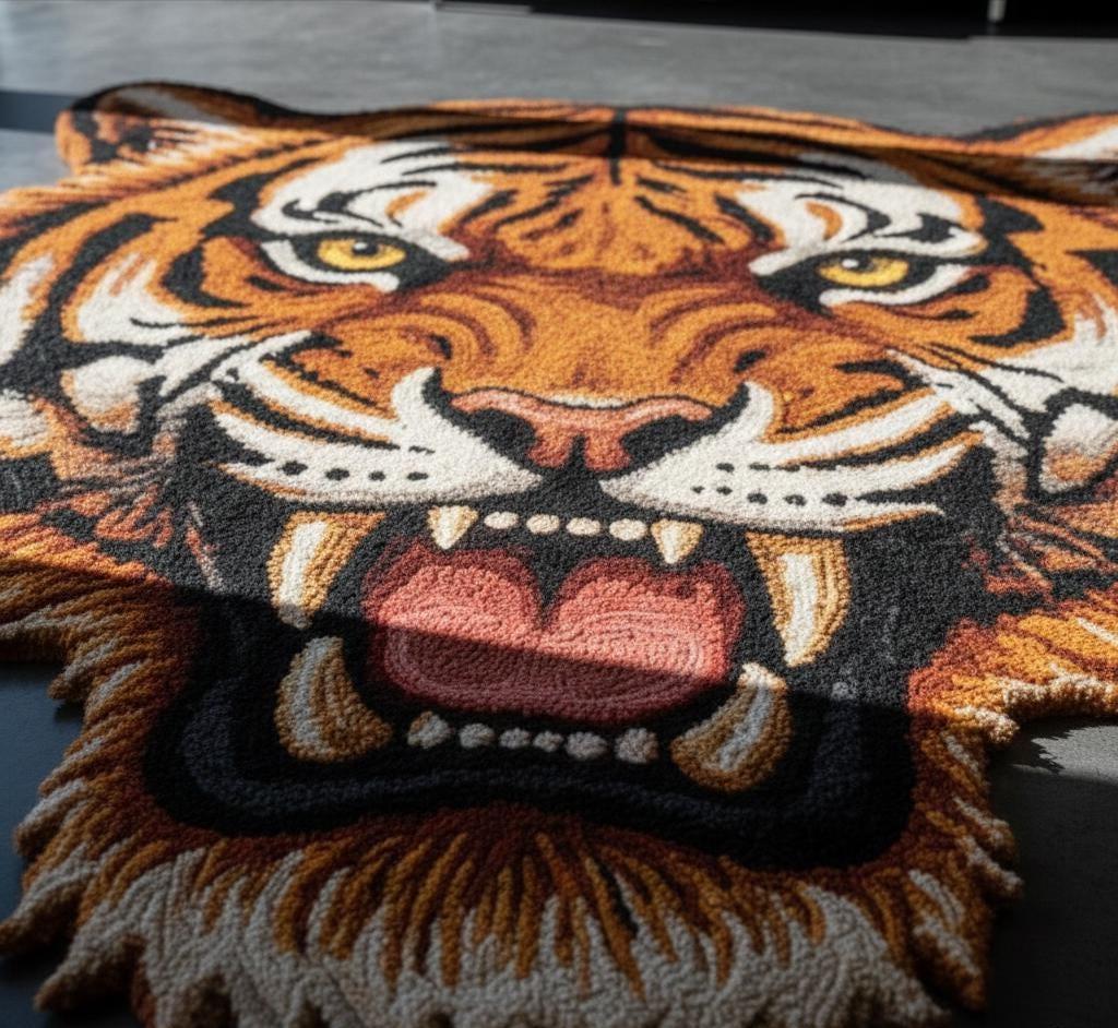 Tiger Wool Rug – Hand Tufted Modern Statement Area Rug – image 4