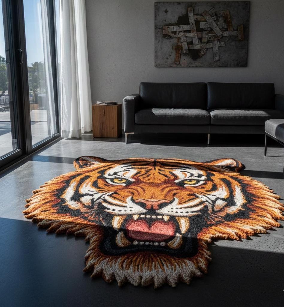 Tiger Wool Rug – Hand Tufted Modern Statement Area Rug – image 5