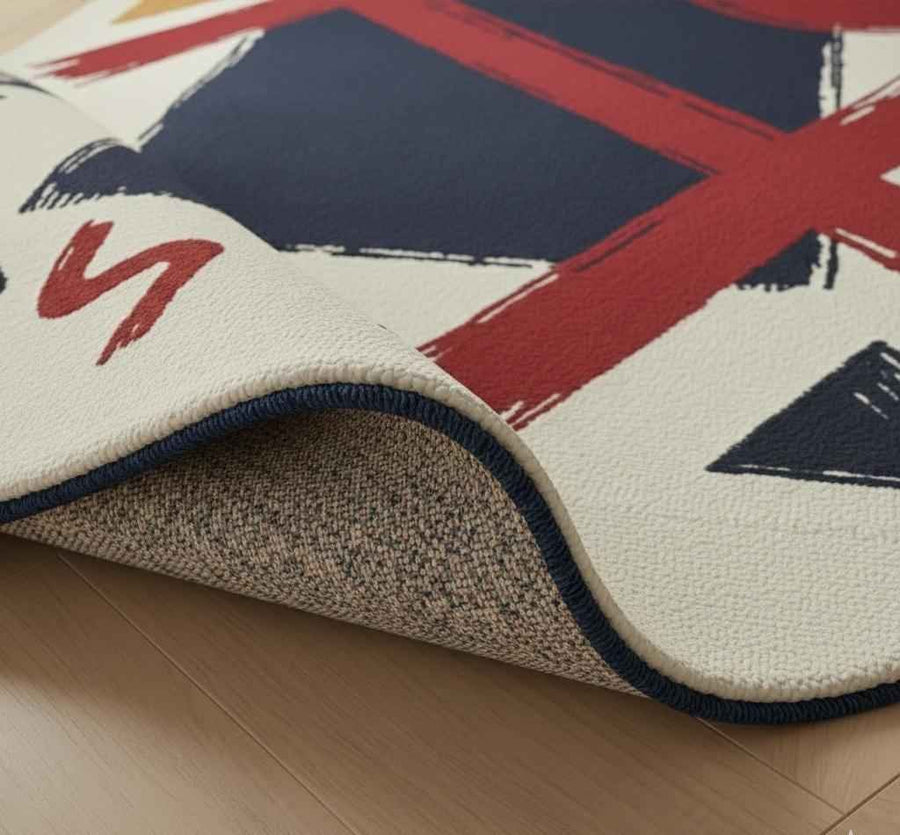 Modern Geometric Wool Rug – Hand Tufted Designer Living Room Rug