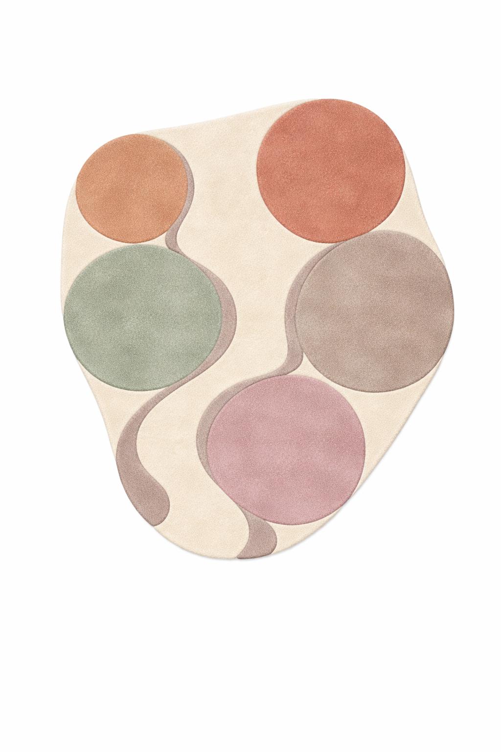 Geometric Designer Wool Rug – Hand Tufted Custom Shape Rug – image 6