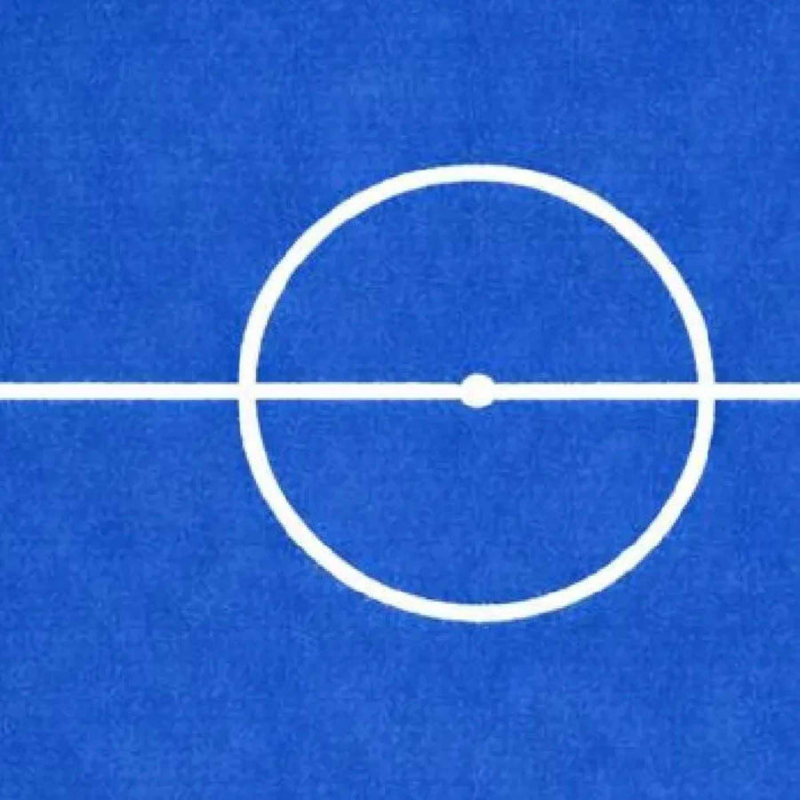Blue Football Pitch Rug – Hand Tufted Kids' Sports Room Rug