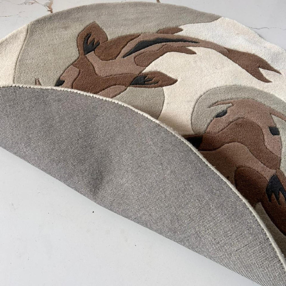 Koi Fish Round Rug – Hand Tufted Japanese Zen Decor Rug – image 5
