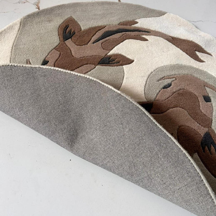 Koi Fish Round Rug – Hand Tufted Japanese Zen Decor Rug – image 5