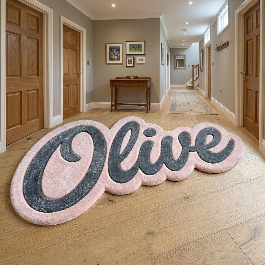 Personalised Kids' Name Rug – Hand Tufted Wool Custom Text Rug – image 6