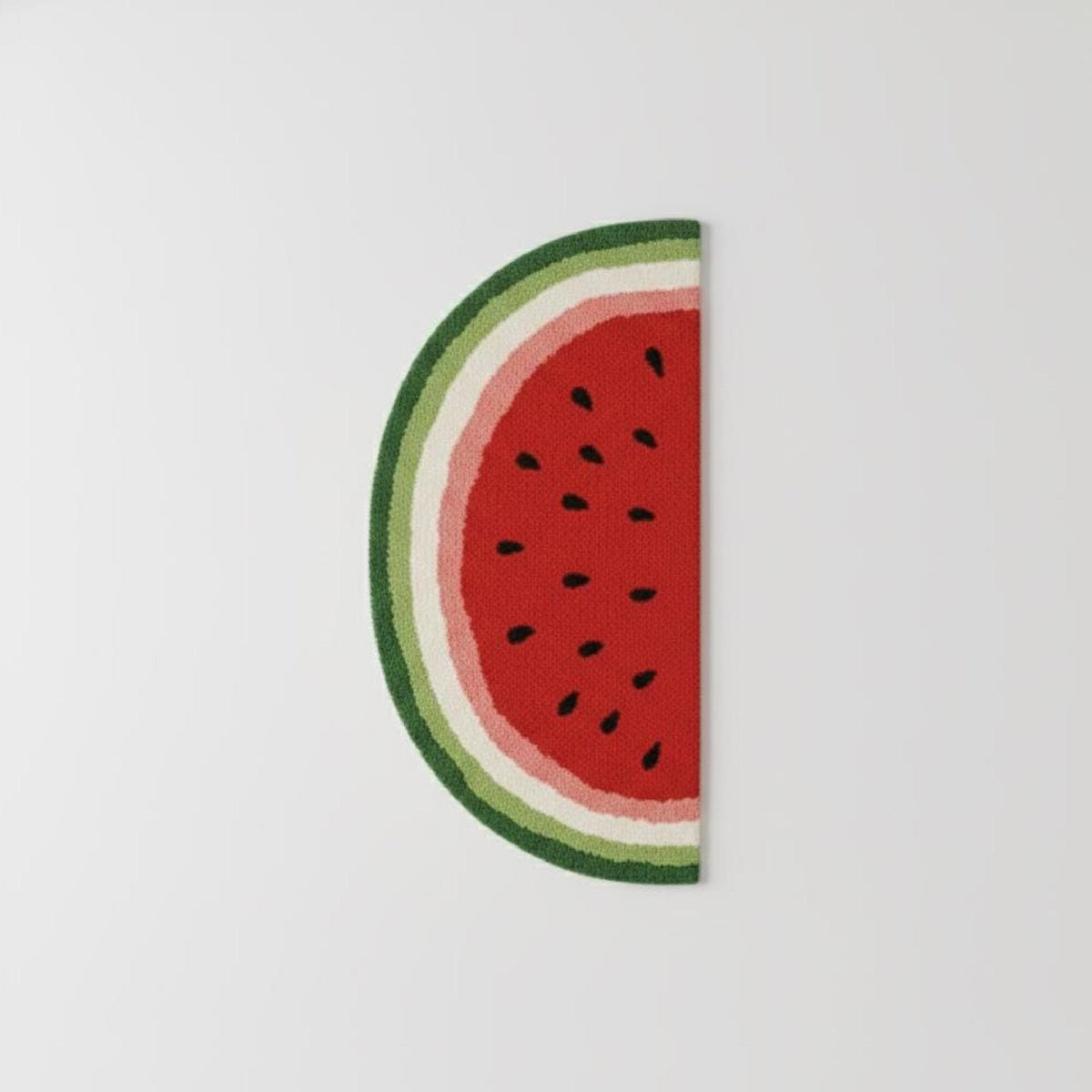 Red Watermelon Slice Rug – Hand Tufted Kawaii Kids' Wool Rug – image 2