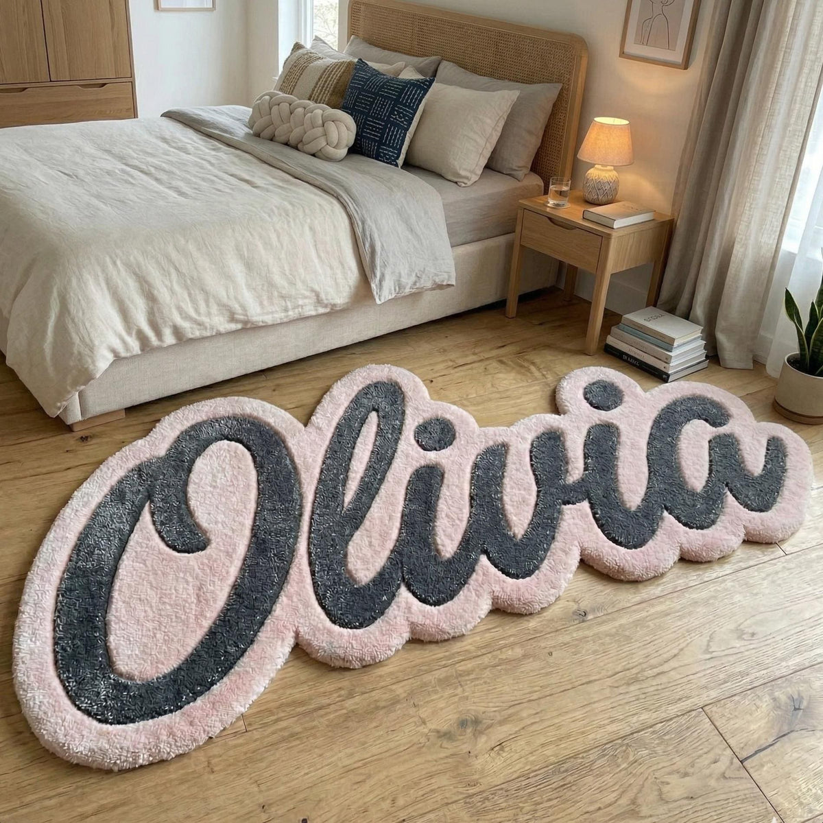Custom Name Wool Rug – Hand Tufted Personalised Kids' Bedroom Rug – image 1