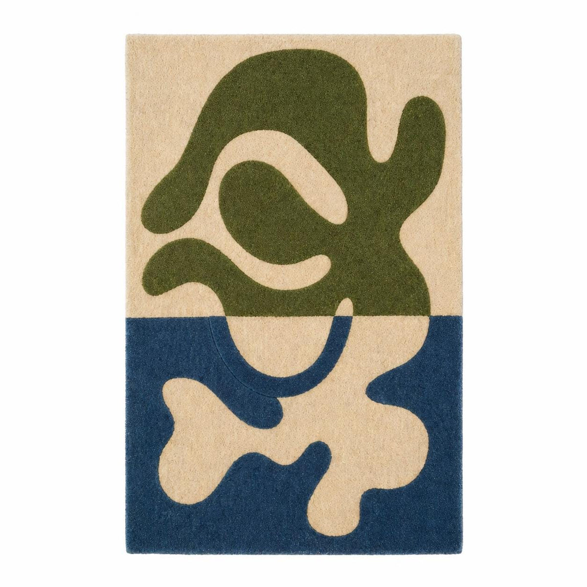 Blue Green Minimalist Wool Runner – Hand Tufted Hallway Runner Rug – image 7
