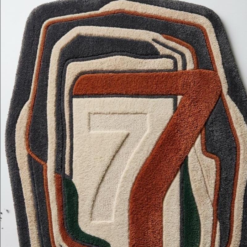 Contemporary Geometric Wool Rug – Hand Tufted Statement Area Rug – image 3