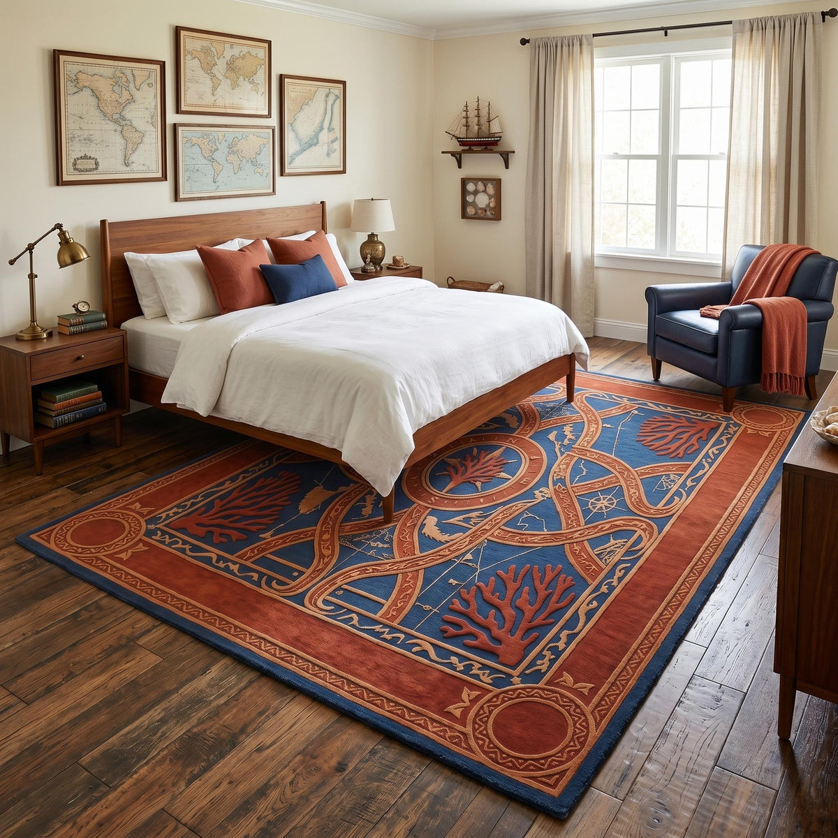 Celtic Knot Wool Rug – Hand Tufted Coastal Study and Library Rug – image 2