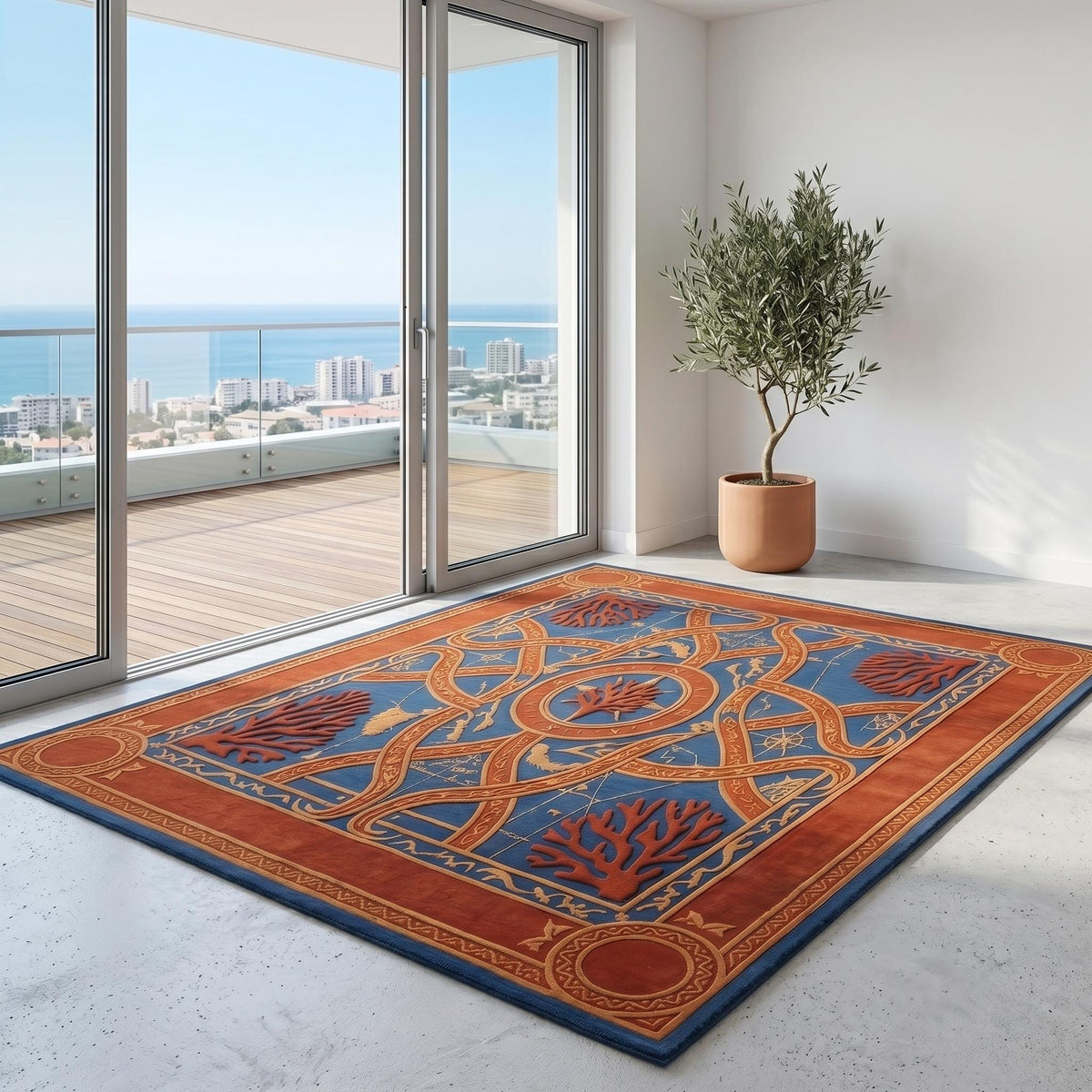 Celtic Knot Wool Rug – Hand Tufted Coastal Study and Library Rug – image 7