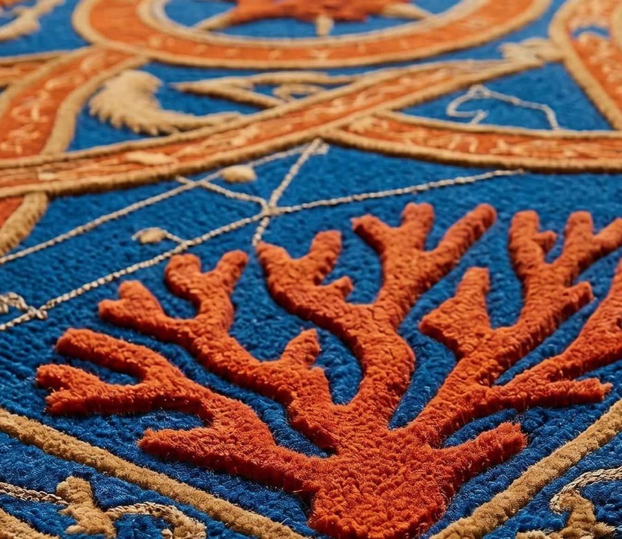 Celtic Knot Wool Rug – Hand Tufted Coastal Study and Library Rug