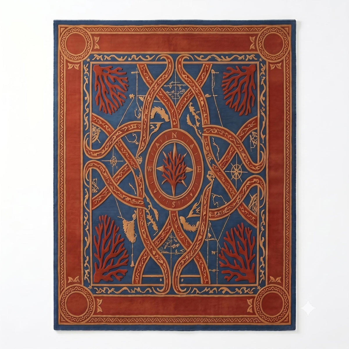 Celtic Knot Wool Rug – Hand Tufted Coastal Study and Library Rug – image 5