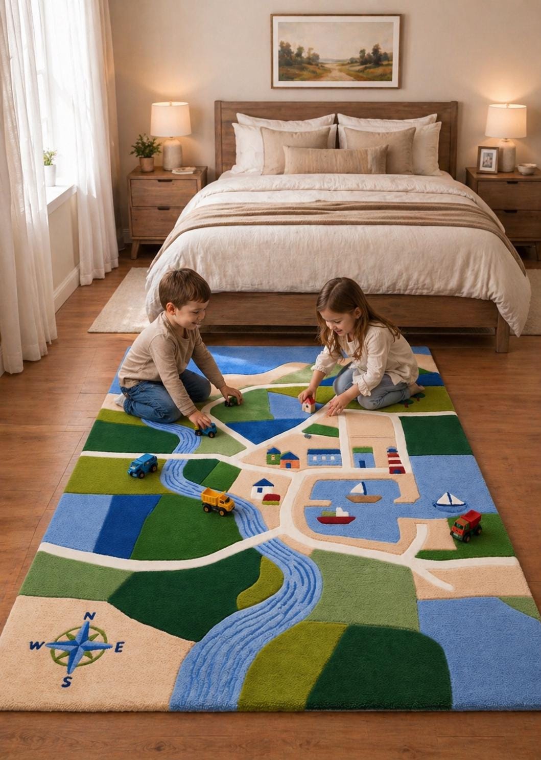 Modern Statement Wool Rug for Kids' Rooms – Hand Tufted Play Rug – image 7