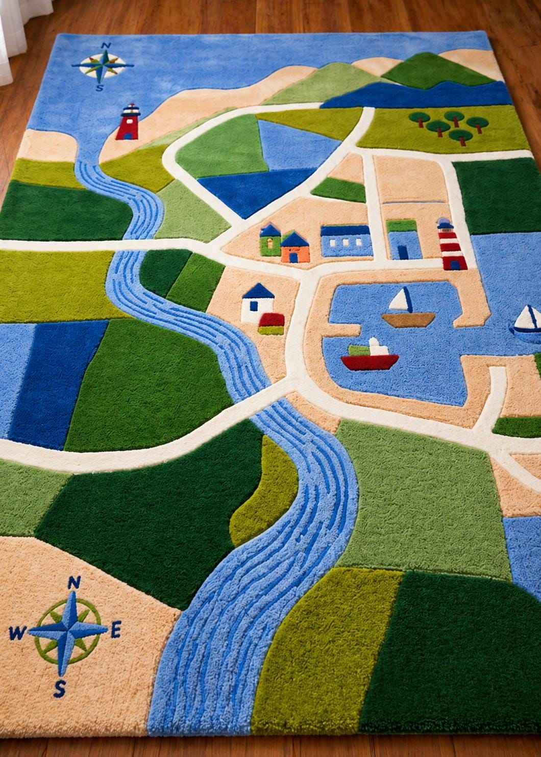 Modern Statement Wool Rug for Kids' Rooms – Hand Tufted Play Rug – image 5