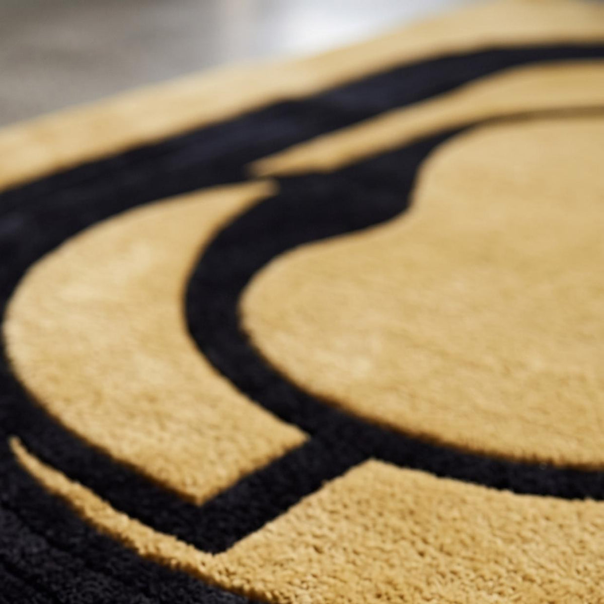 Gold Geometric Wool Rug – Hand Tufted Mid Century Modern Rug – image 9