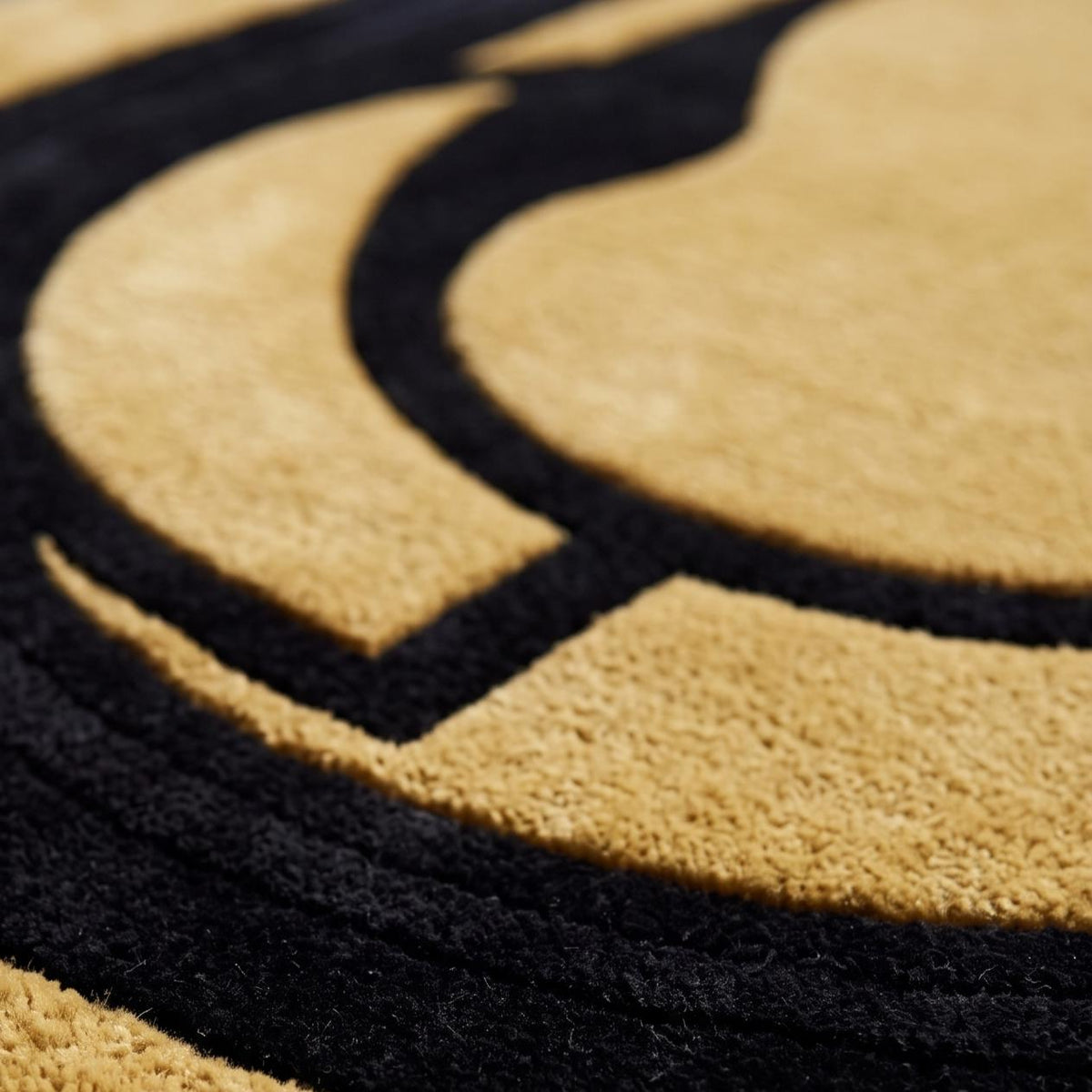 Gold Geometric Wool Rug – Hand Tufted Mid Century Modern Rug – image 5