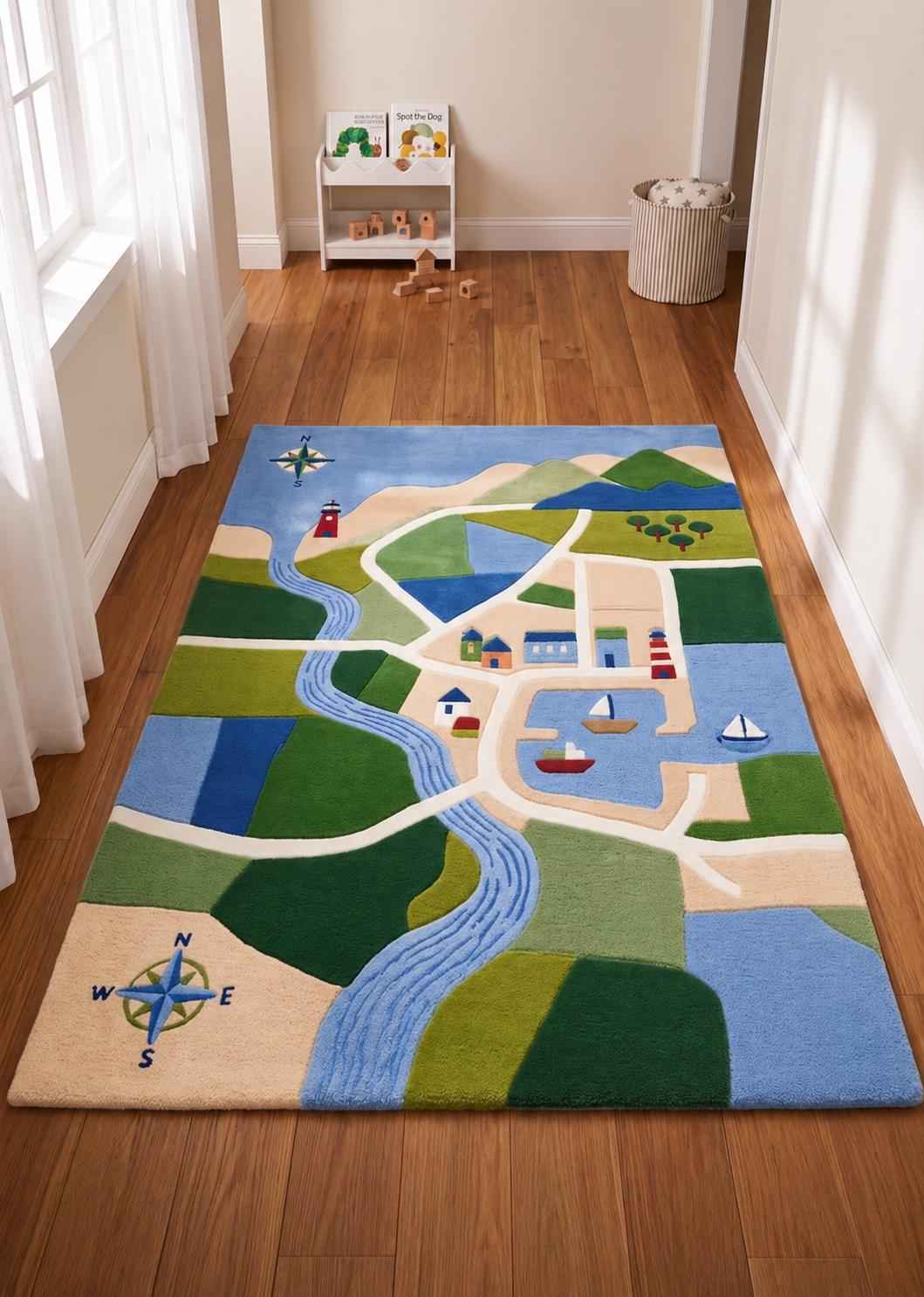 Modern Statement Wool Rug for Kids' Rooms – Hand Tufted Play Rug – image 1