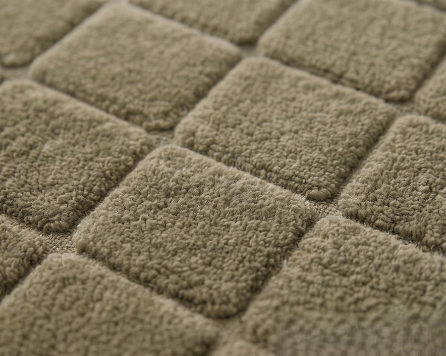 Sage Green Raised Grid Wool Rug – Hand Tufted Minimalist Rug – image 3