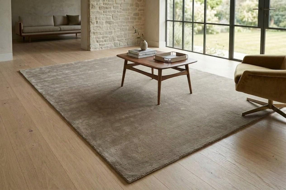 Neutral Beige Textured Wool Rug – Hand Tufted Modern Minimalist Rug – image 7