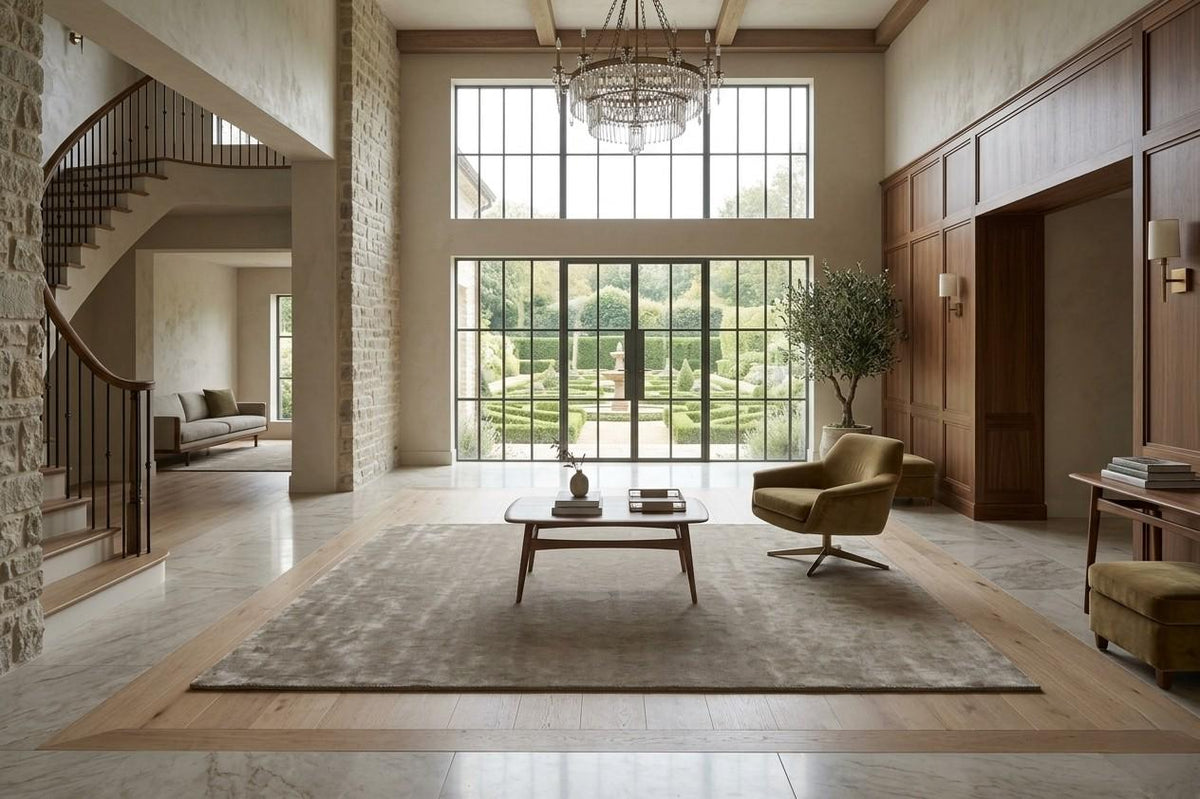 Neutral Beige Textured Wool Rug – Hand Tufted Modern Minimalist Rug – image 3