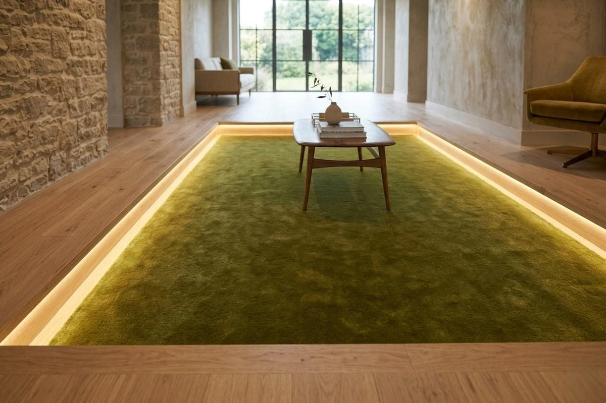 Olive Green Wool Rug – Hand Tufted Modern Minimalist Rug – image 7