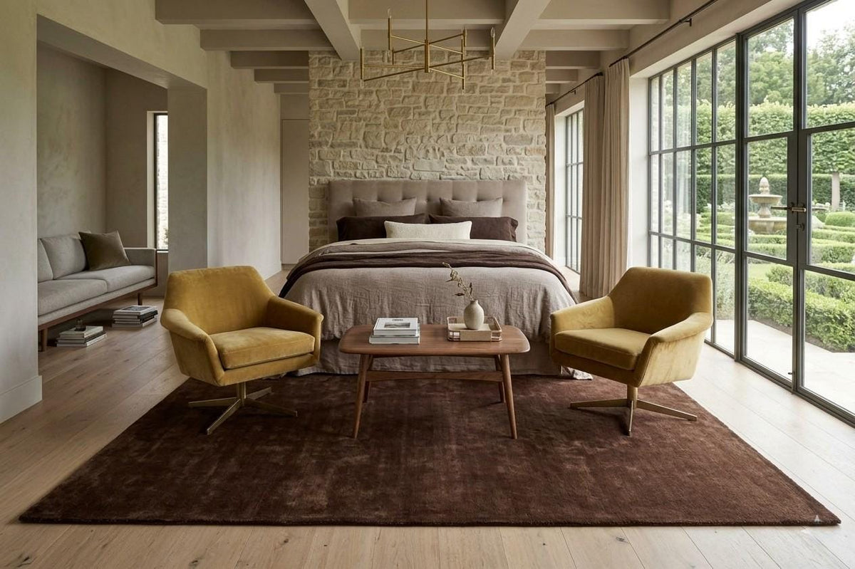 Chocolate Brown Wool Rug – Hand Tufted Modern Neutral Rug – image 6
