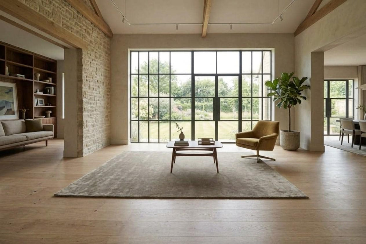 Neutral Beige Textured Wool Rug – Hand Tufted Modern Minimalist Rug – image 6