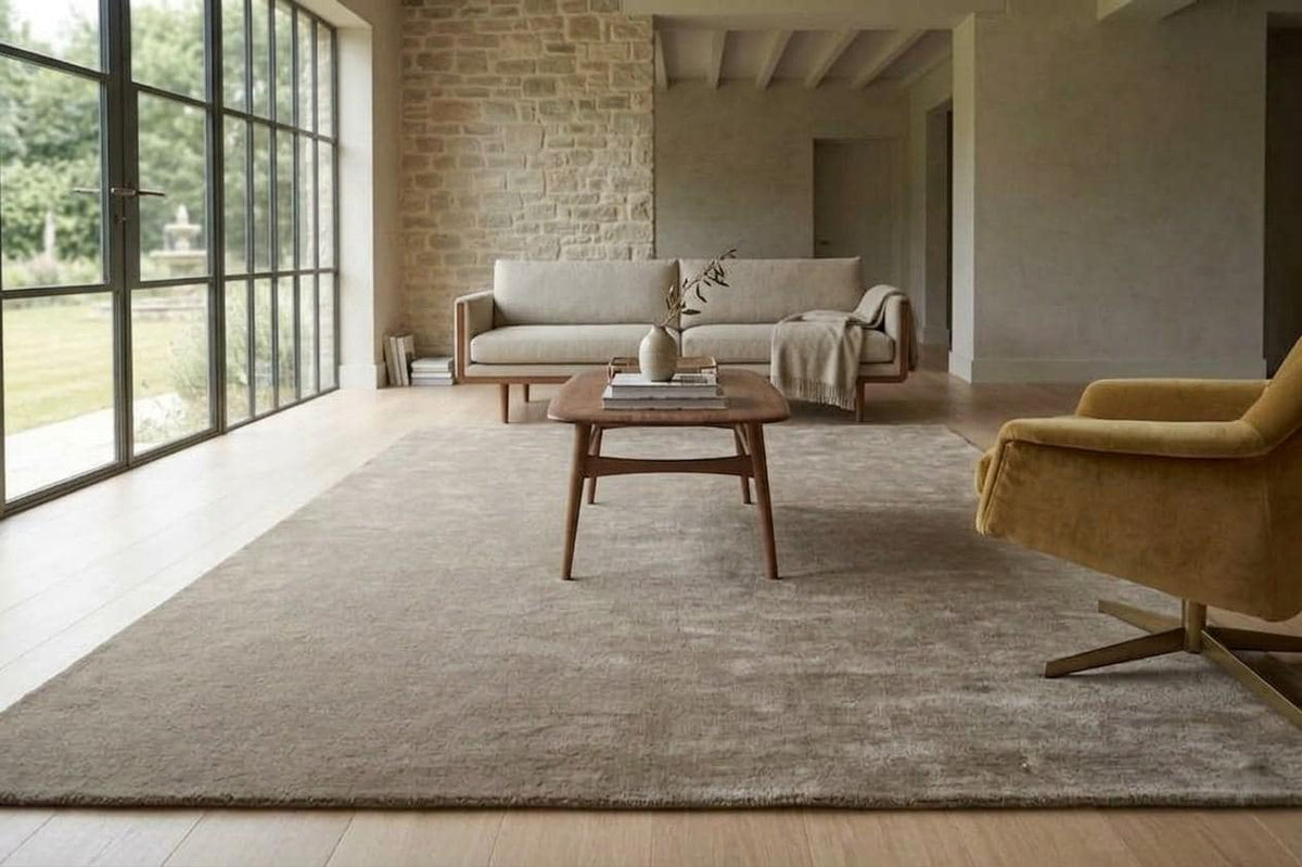 Neutral Beige Textured Wool Rug – Hand Tufted Modern Minimalist Rug – image 8