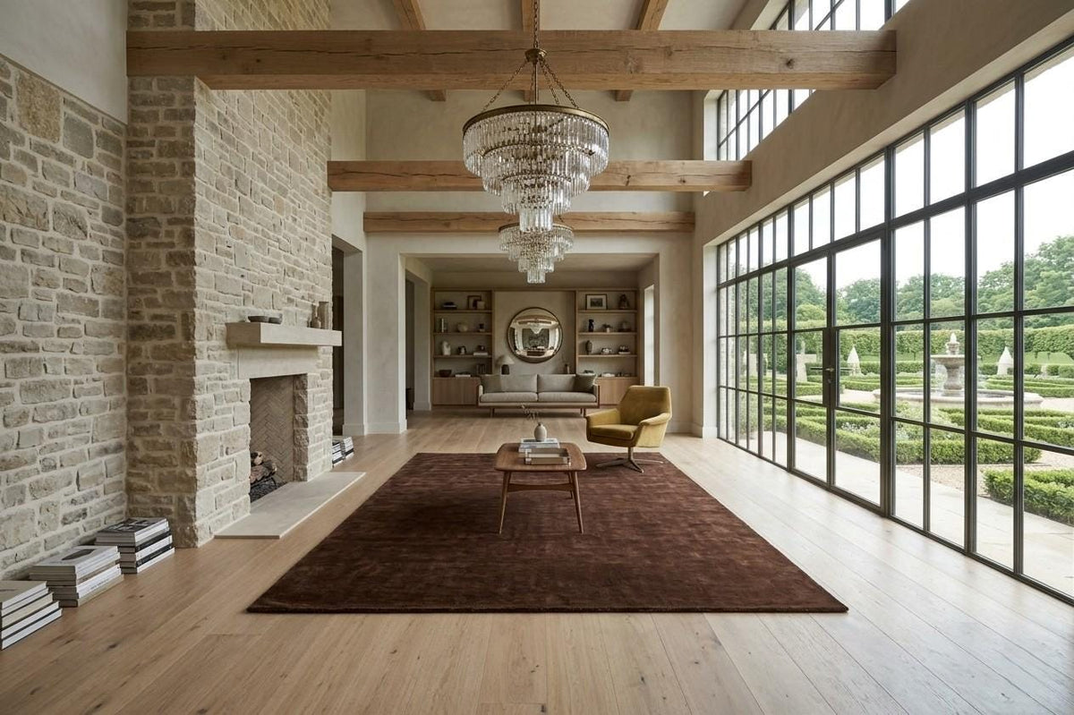 Chocolate Brown Wool Rug – Hand Tufted Modern Neutral Rug – image 3