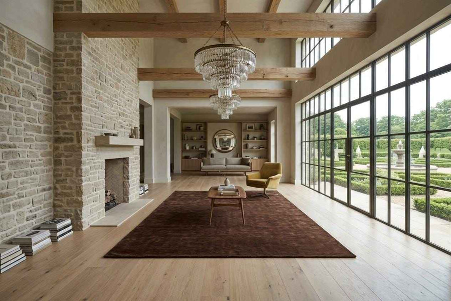 Chocolate Brown Wool Rug – Hand Tufted Modern Neutral Rug