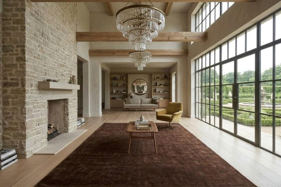 Chocolate Brown Wool Rug – Hand Tufted Modern Neutral Rug – image 4