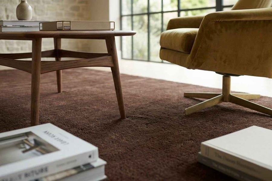 Chocolate Brown Wool Rug – Hand Tufted Modern Neutral Rug