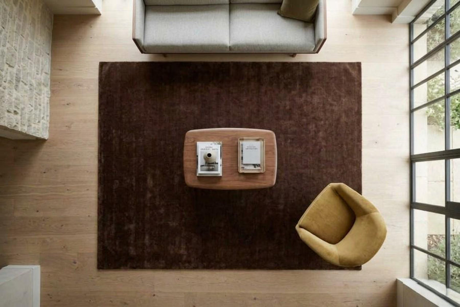 Chocolate Brown Wool Rug – Hand Tufted Modern Neutral Rug – image 5