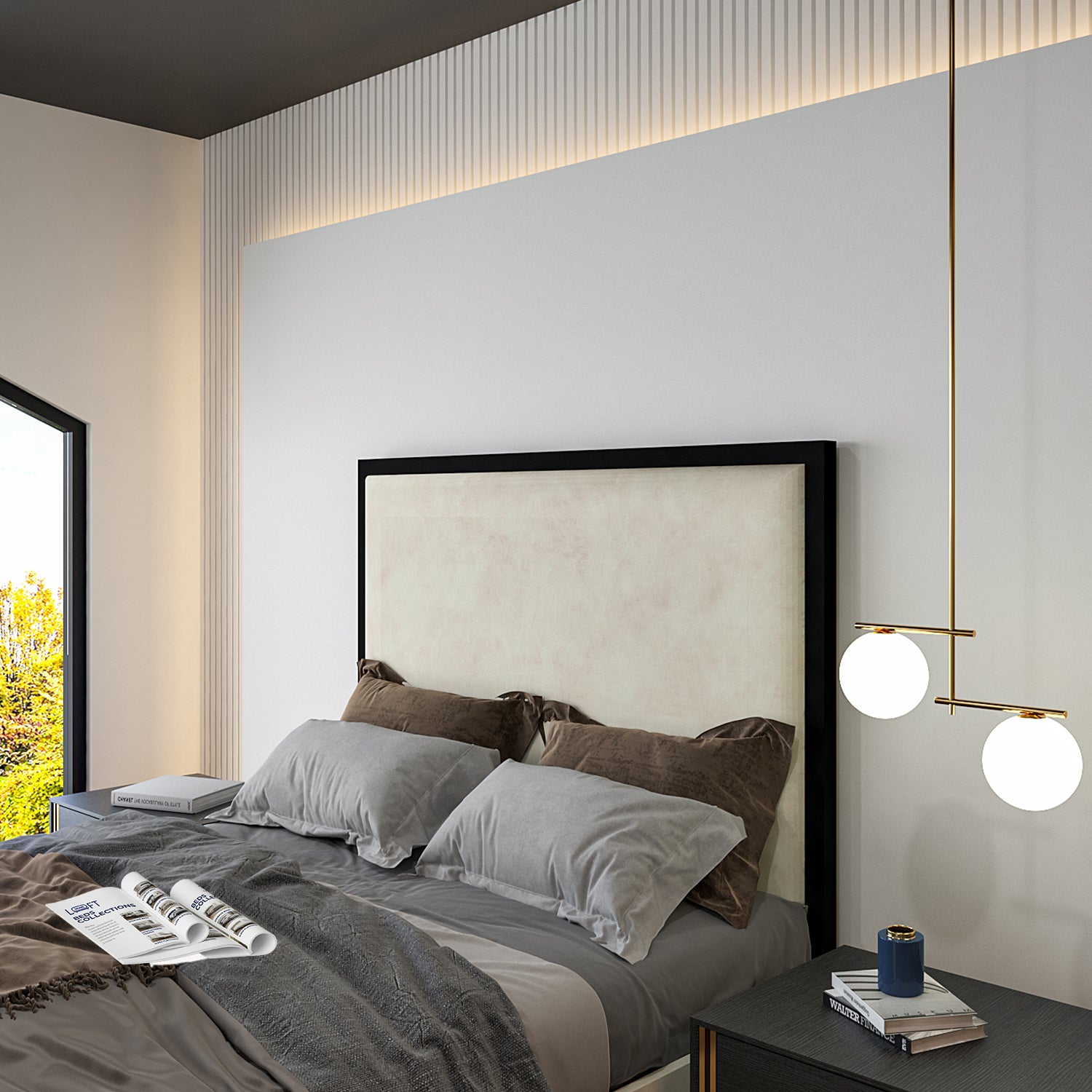 Madrid Upholstered Electric Media  TV Bed Frame
