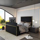 Madrid Upholstered Electric Media  TV Bed Frame
